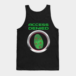 Cyber Security - Access Denied - Fingerprint - Cyber forensics Tank Top